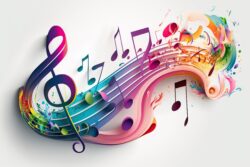 colorful musical notes 